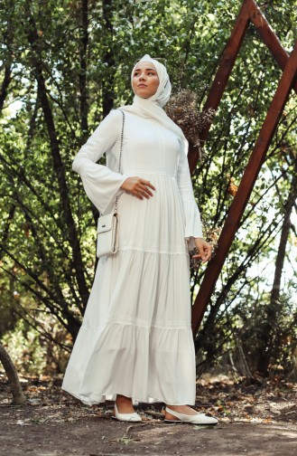 White İslamitische Jurk 8263-02