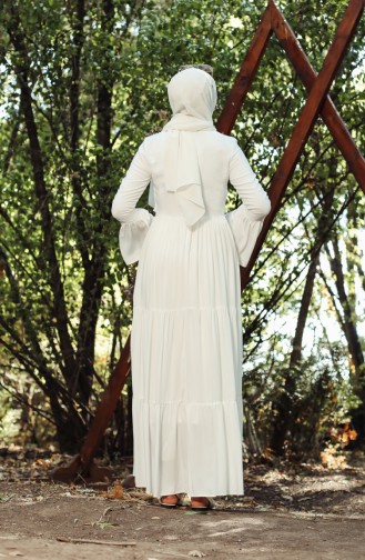 White İslamitische Jurk 8263-02