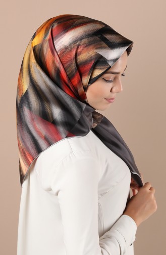 Armine Saf İpek Eşarp 8339D-02 Turuncu Taş