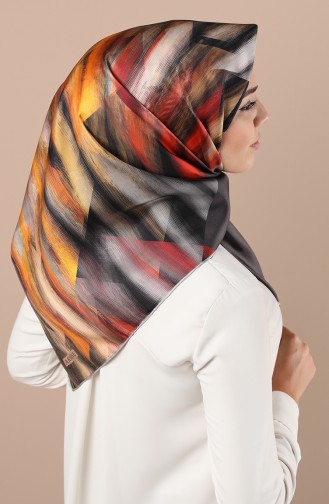 Armine Saf İpek Eşarp 8339D-02 Turuncu Taş