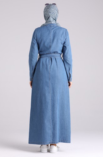 Jeansblau Abayas 9293-01