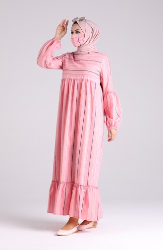 Rosa Hijab Kleider 1400-06