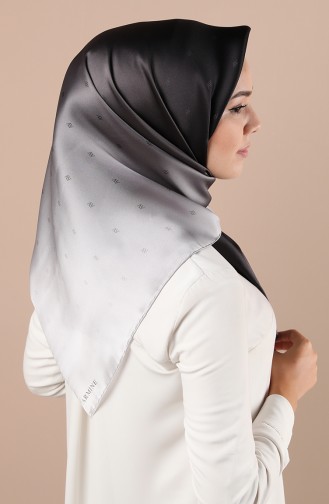 Armine Saf İpek Eşarp 8338D-01 Siyah