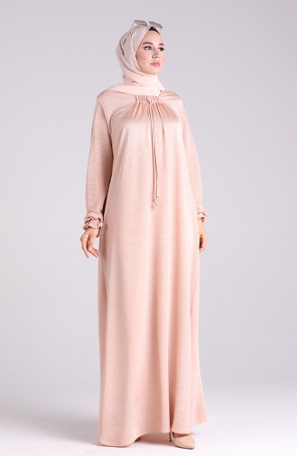 Lachsrosa Hijab Kleider 2029-05