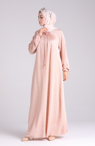 Salmon Hijab Dress 2029-05