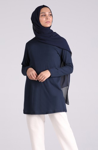 Pamuklu Tunik 3403A-08 Koyu Lacivert