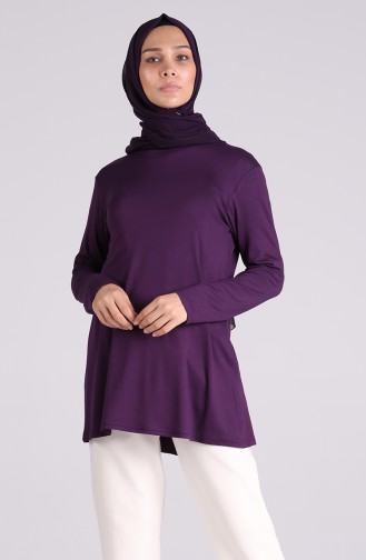 Pamuklu Tunik 3403A-09 Mor