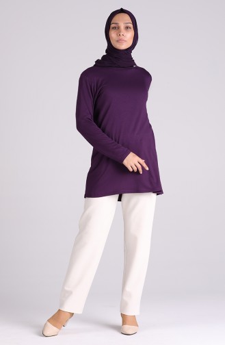 Pamuklu Tunik 3403A-09 Mor