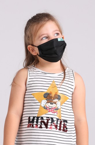 Procare Konfor Antiviral Ve Antibakteriyel Yıkanabilir Maske 5-14 Yaş 1001-05 Siyah