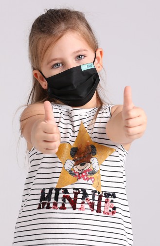 Procare Konfor Antiviral Ve Antibakteriyel Yıkanabilir Maske 5-14 Yaş 1001-05 Siyah