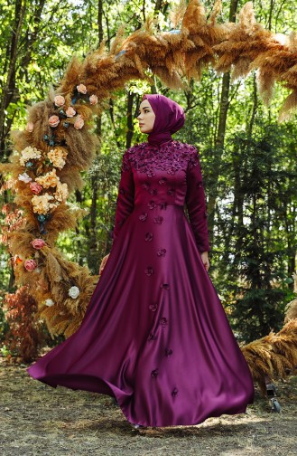 Habillé Hijab Plum 1017-02