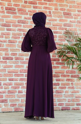 Zwetschge Hijab-Abendkleider 52771-01