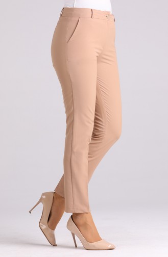 Classic Straight Leg Trousers with Pockets 3301pnt-06 Mink 3301PNT-06