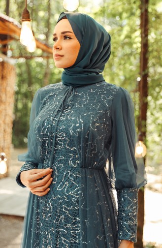 Habillé Hijab Pétrole 5346-01