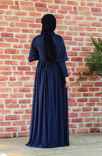 Habillé Hijab Bleu Marine 1017-03