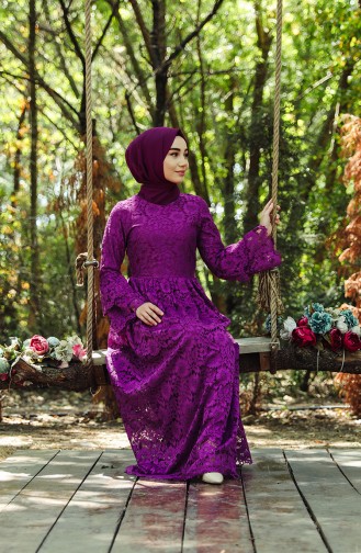 Habillé Hijab Plum 7580-01