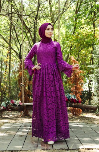 Habillé Hijab Plum 7580-01