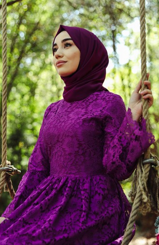 Habillé Hijab Plum 7580-01