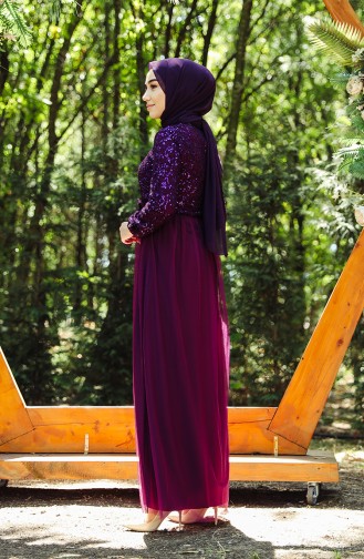 Habillé Hijab Pourpre 7593-01