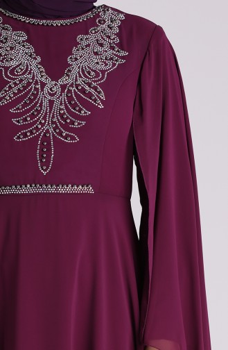 Lila Hijab-Abendkleider 2058-08