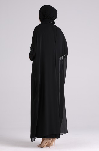 Plus Size Stone Evening Dress 6330-01 Black 6330-01