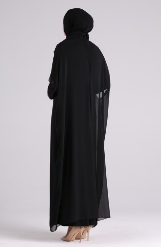 Schwarz Hijab-Abendkleider 6330-01