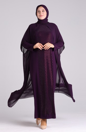 Lila Hijab-Abendkleider 6330-03