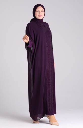 Lila Hijab-Abendkleider 6330-03