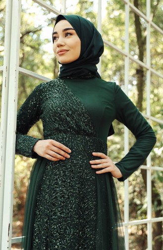 Habillé Hijab Vert emeraude 5345-02