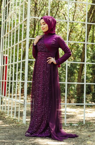 Habillé Hijab Pourpre 5345-03