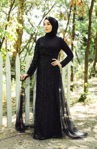 Habillé Hijab Noir 5345-06