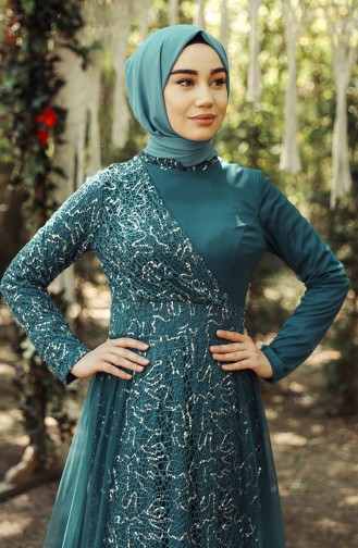 Habillé Hijab Pétrole 5345-09