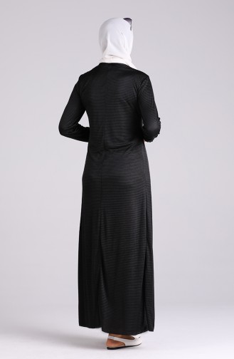 Schwarz Hijab Kleider 2028-05