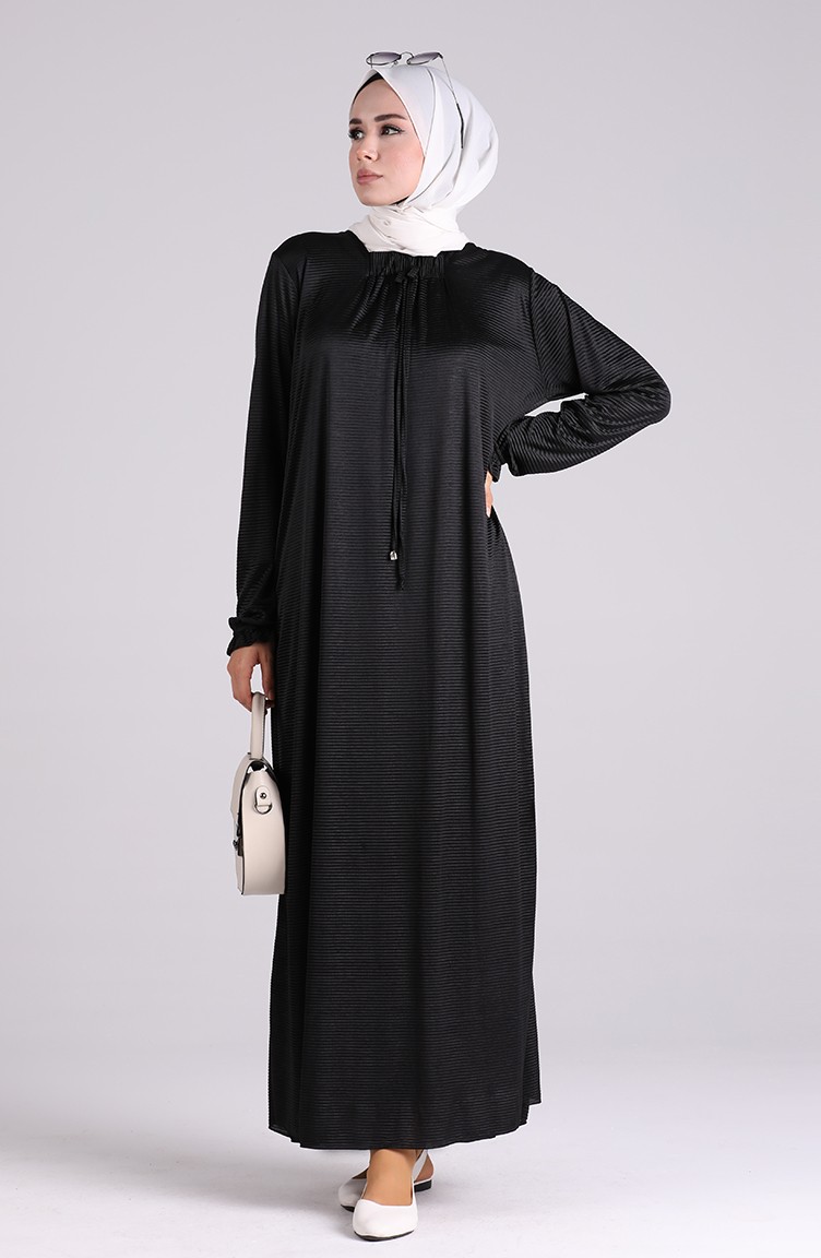 Robe Hijab Noir 2029-10