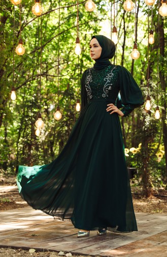 Habillé Hijab Vert 52771-07