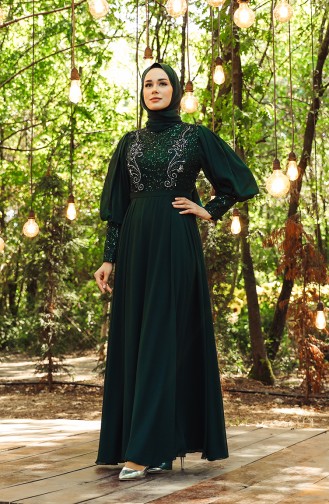 Grün Hijab-Abendkleider 52771-07