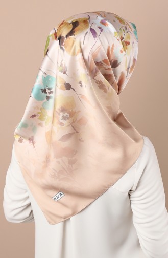 Karaca Sentetik İpek Twill Eşarp 90706-02 Bal köpüğü Yeşil
