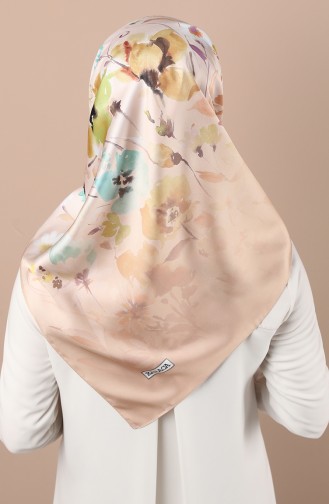 Karaca Sentetik İpek Twill Eşarp 90706-02 Bal köpüğü Yeşil