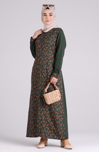 Dark Green Abaya 6060-03