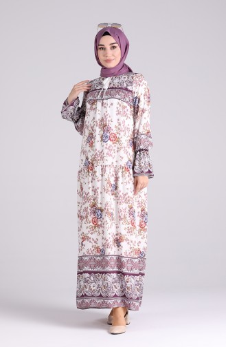 Patterned Dress 5160-03 Purple 5160-03