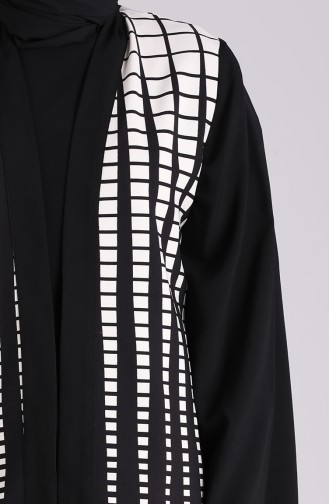 Büyük Beden Bluz Ceket İkili Takım 8033-01 Siyah Beyaz