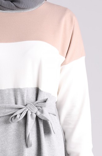 Gray Hijab Dress 4506-01