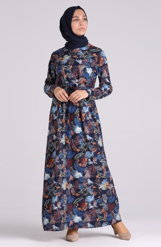 Robe Hijab Bleu Marine 5709S-02