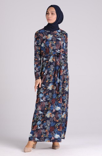 فستان أزرق كحلي 5709S-02