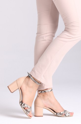 Chaussures a Talons Beige 9110-01