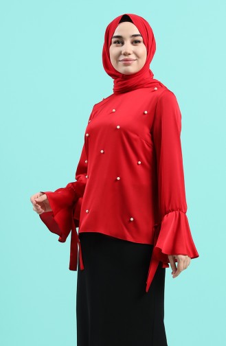 Rot Bluse 1018-04
