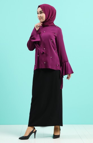 Lila Bluse 1018-06