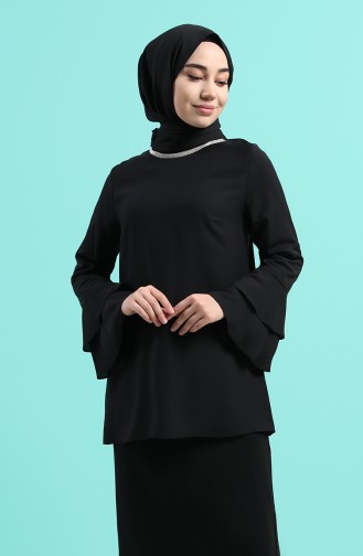 Schwarz Bluse 2012A-01