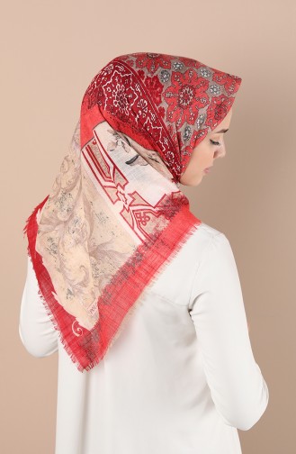 Coral Red Scarf 2946-13