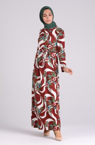 Robe Hijab Couleur Brun 5709U-03